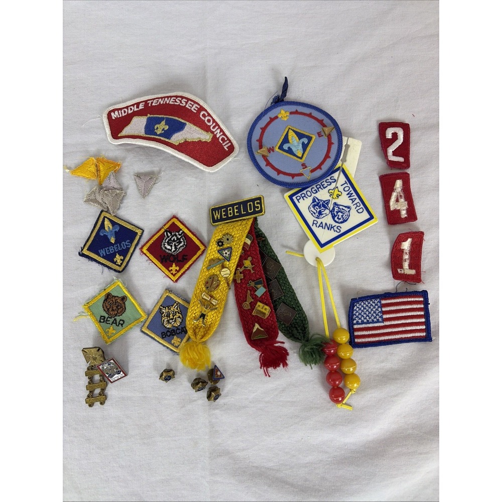 Vintage Boy Scouts Of America BSA Girl Scouts Pins And Patches 40+ Pieces